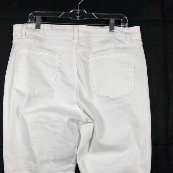 Talbots Womens Jeans White Simply Flattering Collection Jegging Crop Stretch 16 - Picture 11 of 13